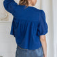 Embroidered Puff Isla Top - Limoges Organic