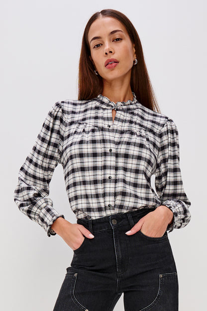 Alanna Shirt - Ivory Onyx Smoke