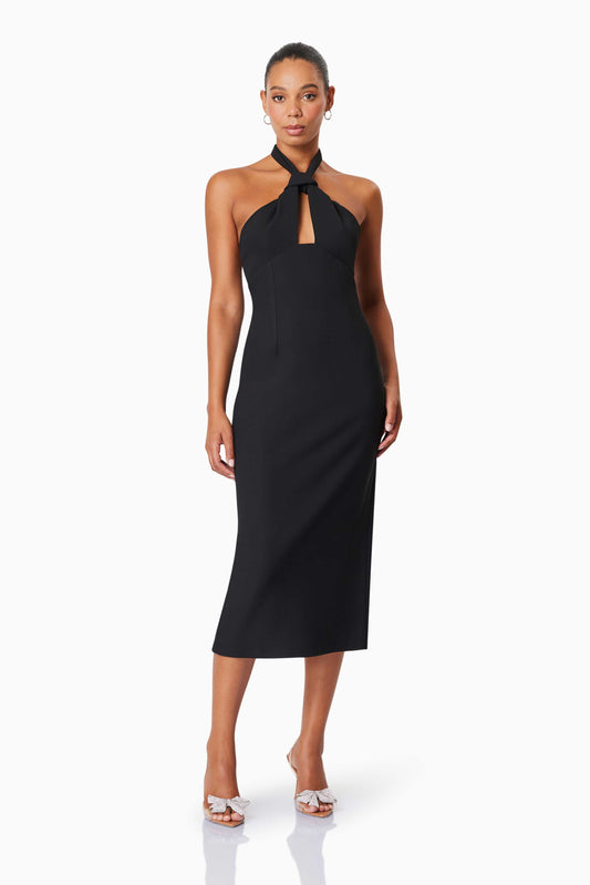 Victoria Midi Dress - Black