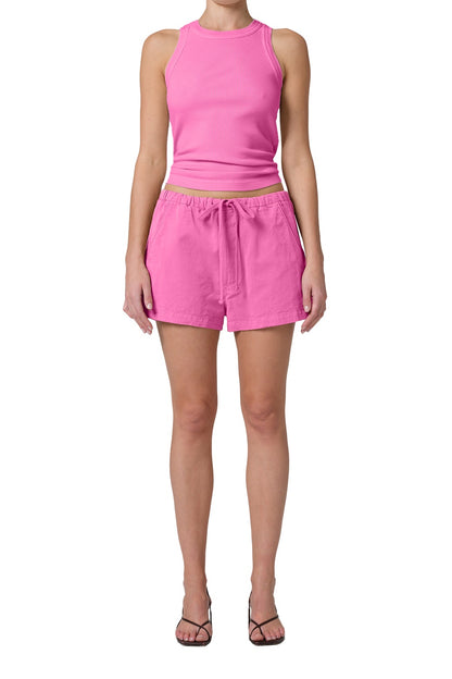 Isabel Ribbed Tank - Raspberry