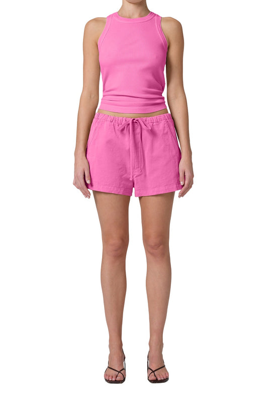 Isabel Ribbed Tank-Raspberry