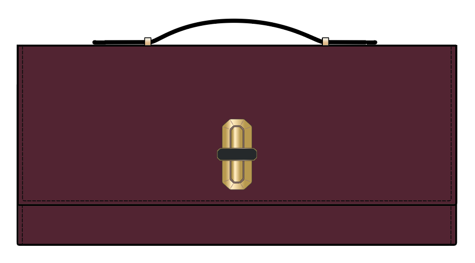 Heirloom Clutch - Cherry Lacquer