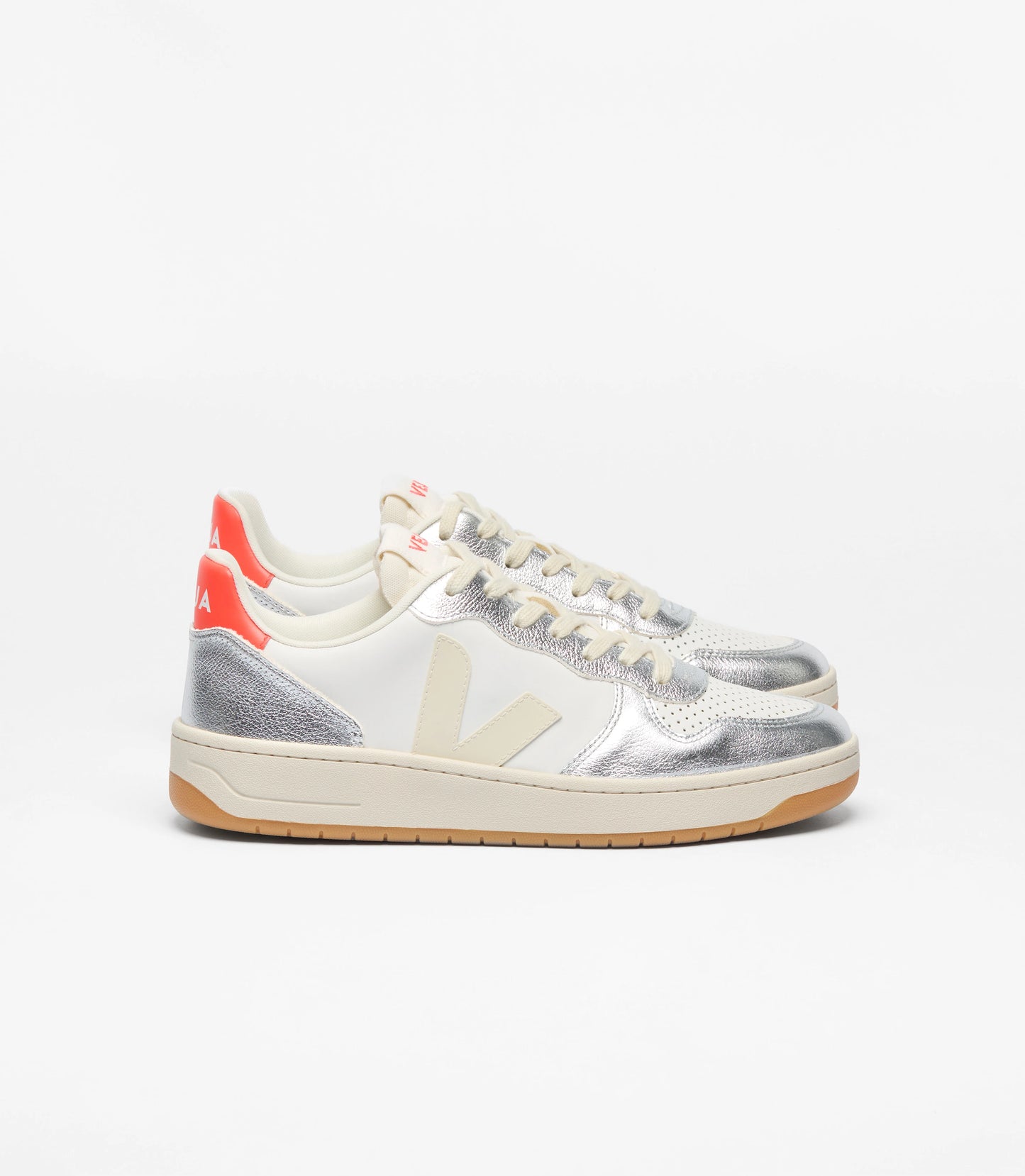 V-10 Sneakers - White Pierre/Silver