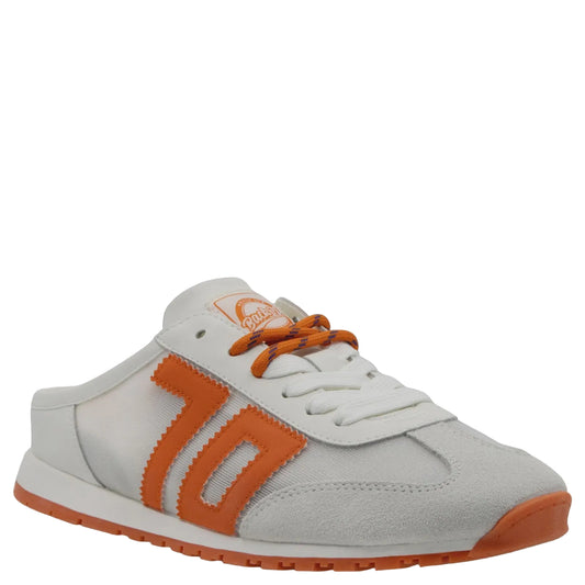 Venice in White Orange Backless Sneakers