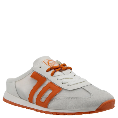 Venice in White Orange Backless Sneakers