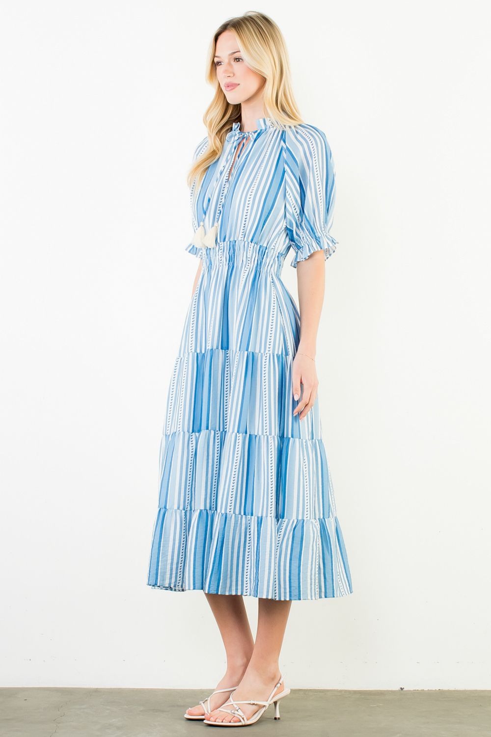 Carolina Stripe Midi Dress