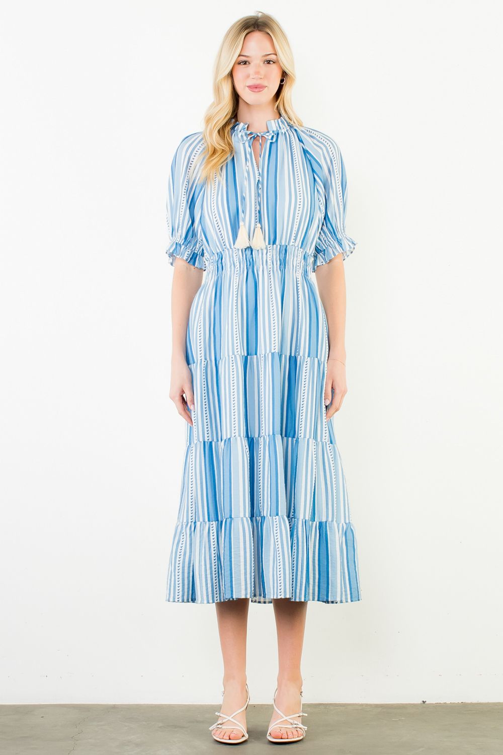 Carolina Stripe Midi Dress