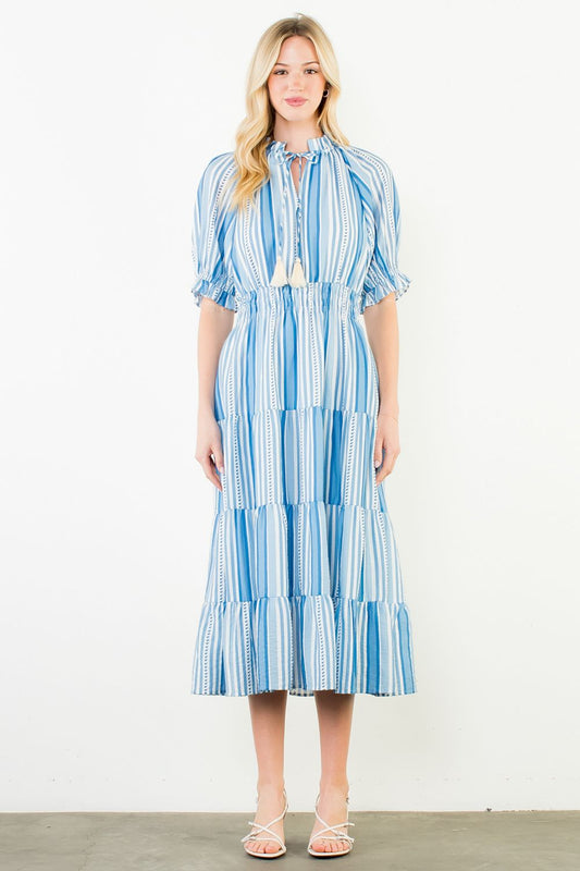 Carolina Stripe Midi Dress