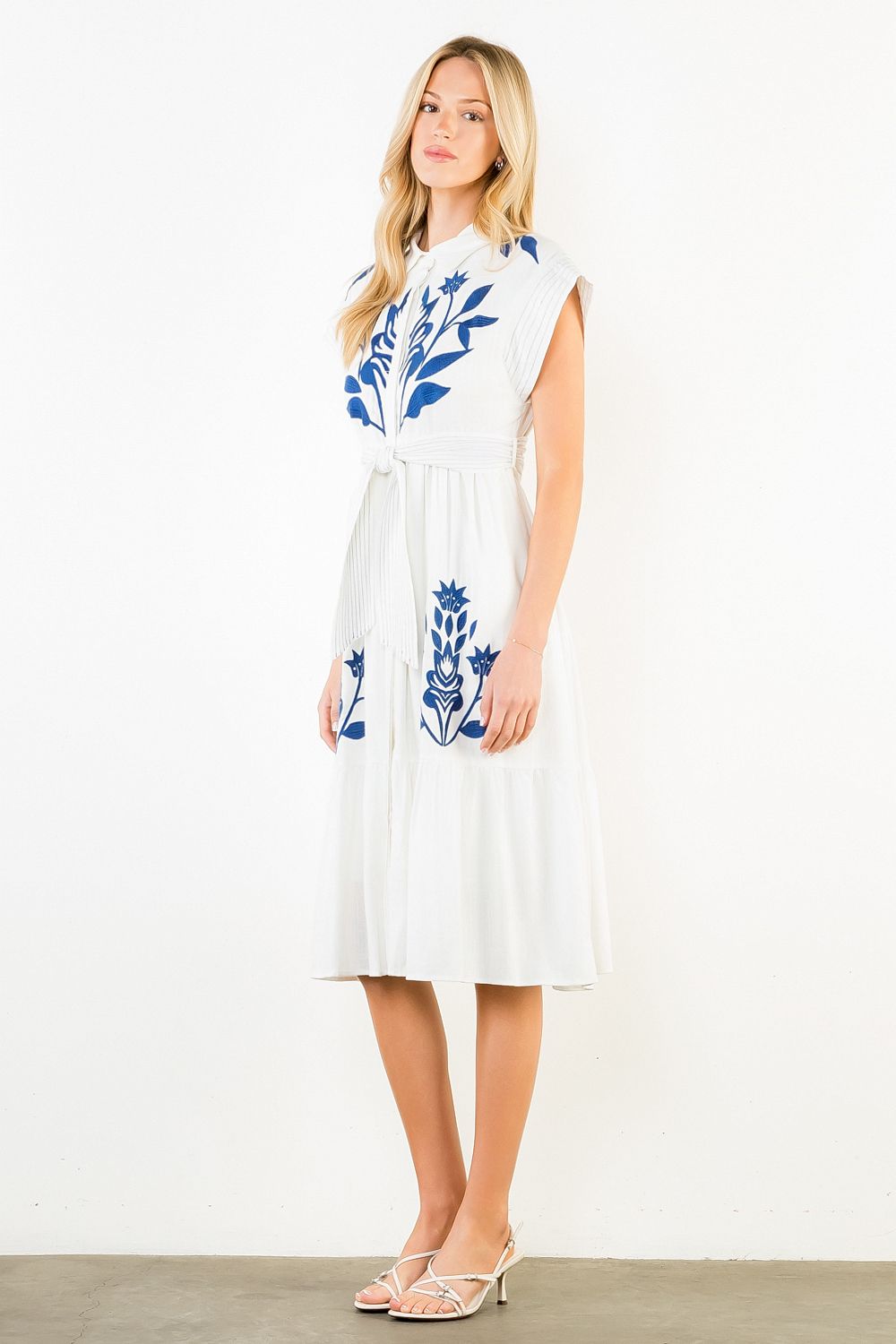 Veronica Embroidered Midi Dress