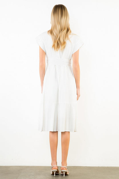 Veronica Embroidered Midi Dress
