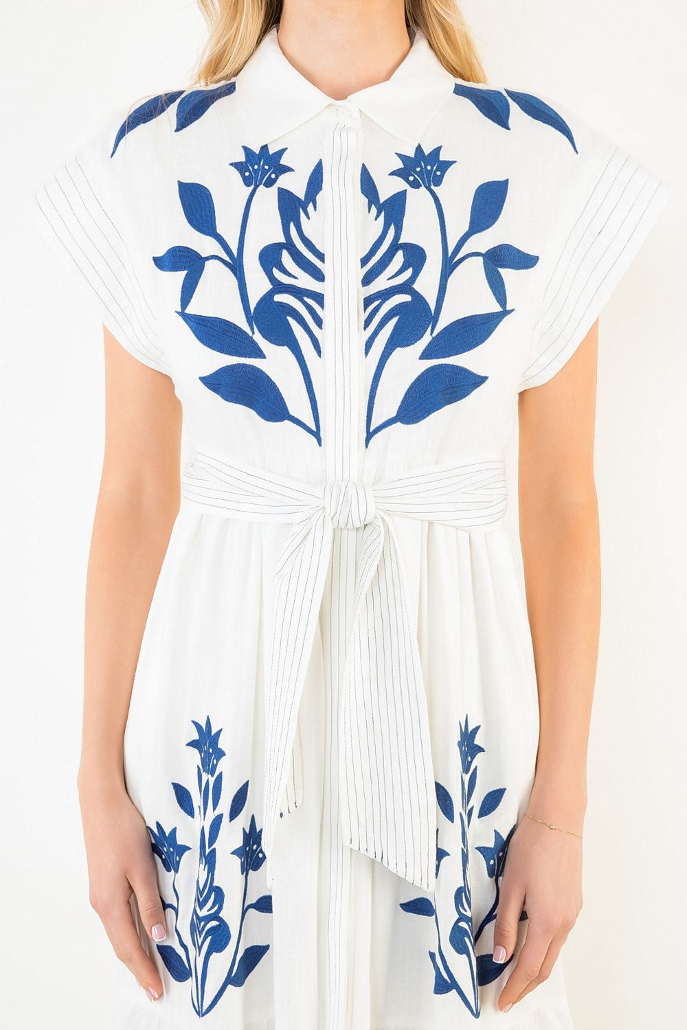 Veronica Embroidered Midi Dress