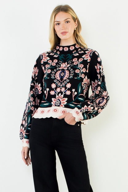 Floral Tapestry Sweater