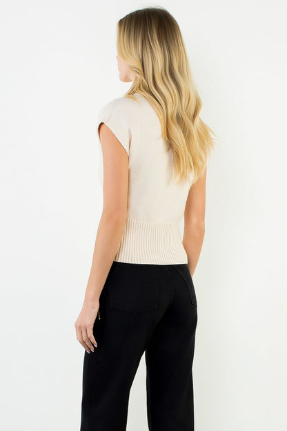 Elise Sweater Top - Cream