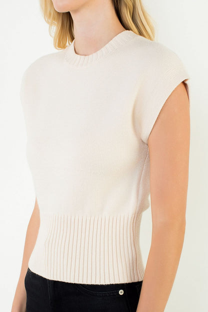Elise Sweater Top - Cream
