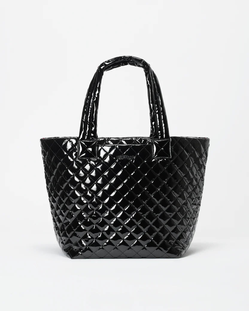 Black Lacquer Medium Metro Tote Deluxe