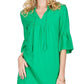 Green Bell Sleeve Dress