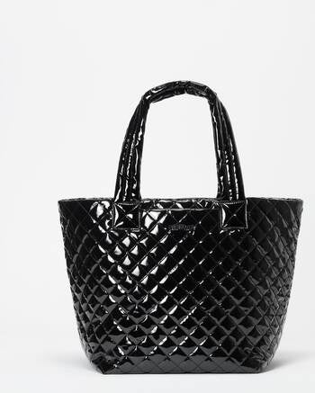 Black Lacquer Medium Metro Tote Deluxe