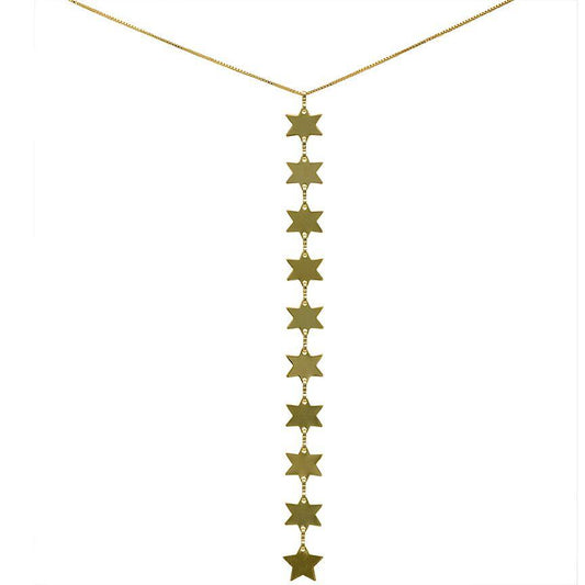 Rigel Star Lariat Necklace Gold