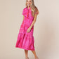 Gwyneth Dress in Hot Pink Moroccan Ikat