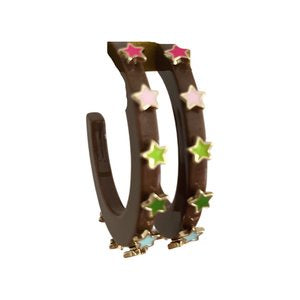 Starlight Jewel Hoop - Brown Multicolor
