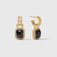 Marbella Hoop & Charm Earring Obsidian Black