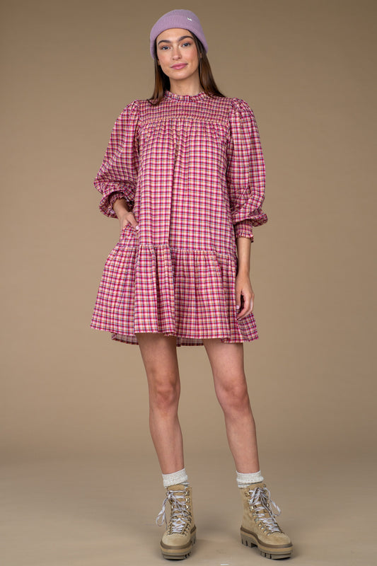 Plaid Dress with Hunter Boots for Christmas - byQuinn