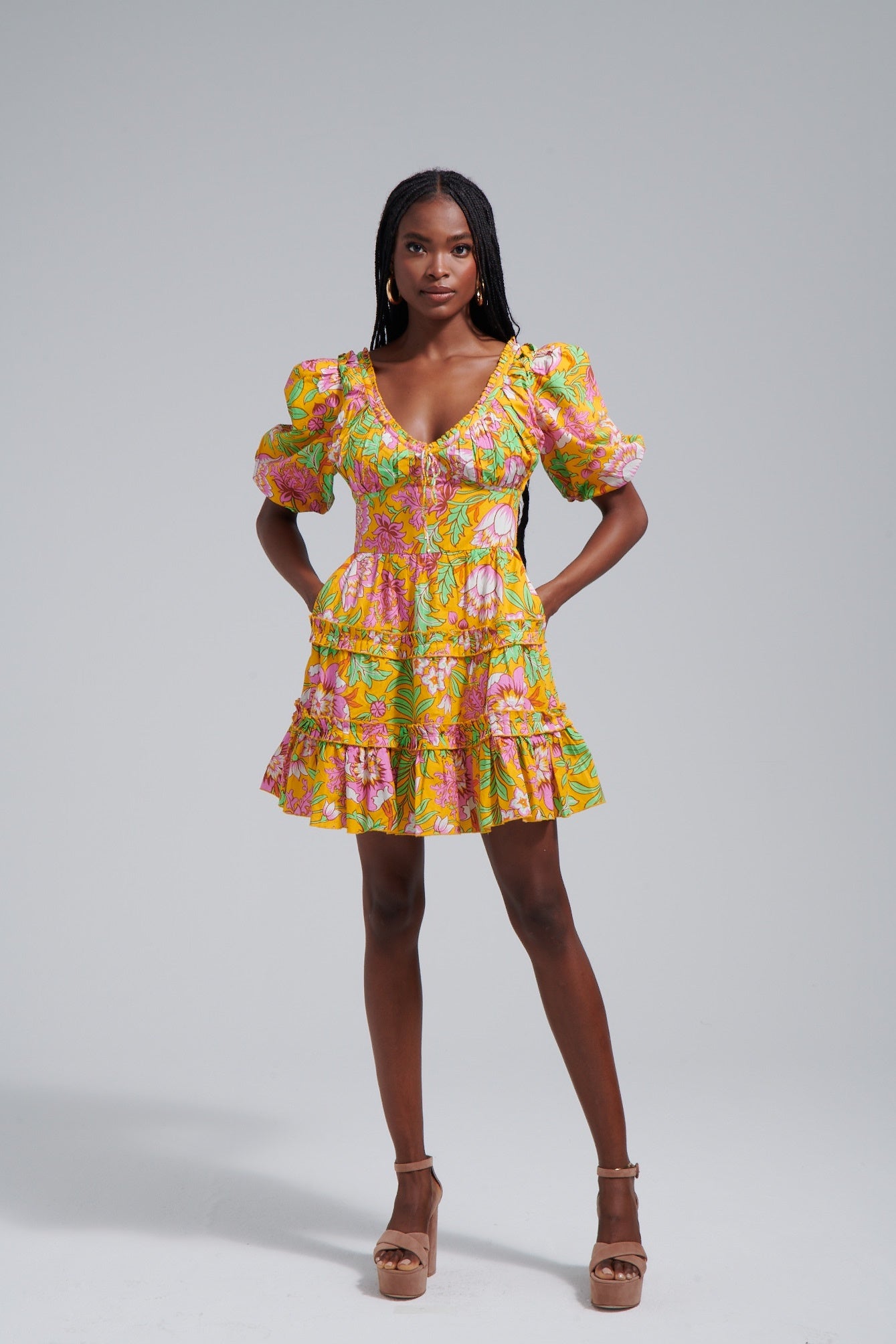 Eloise Dress - Betty Yellow Print