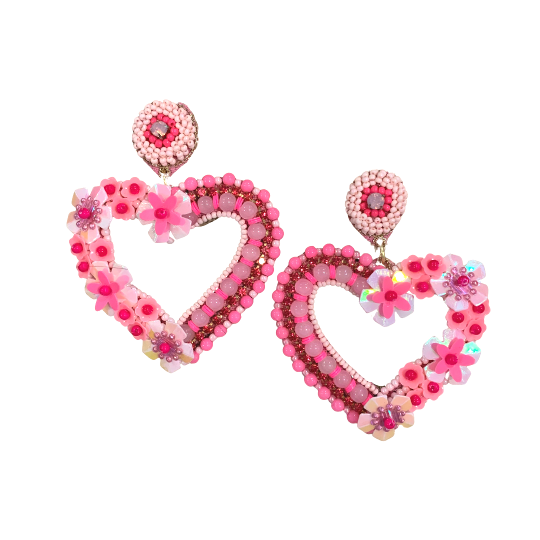 Floral Heart Earrings