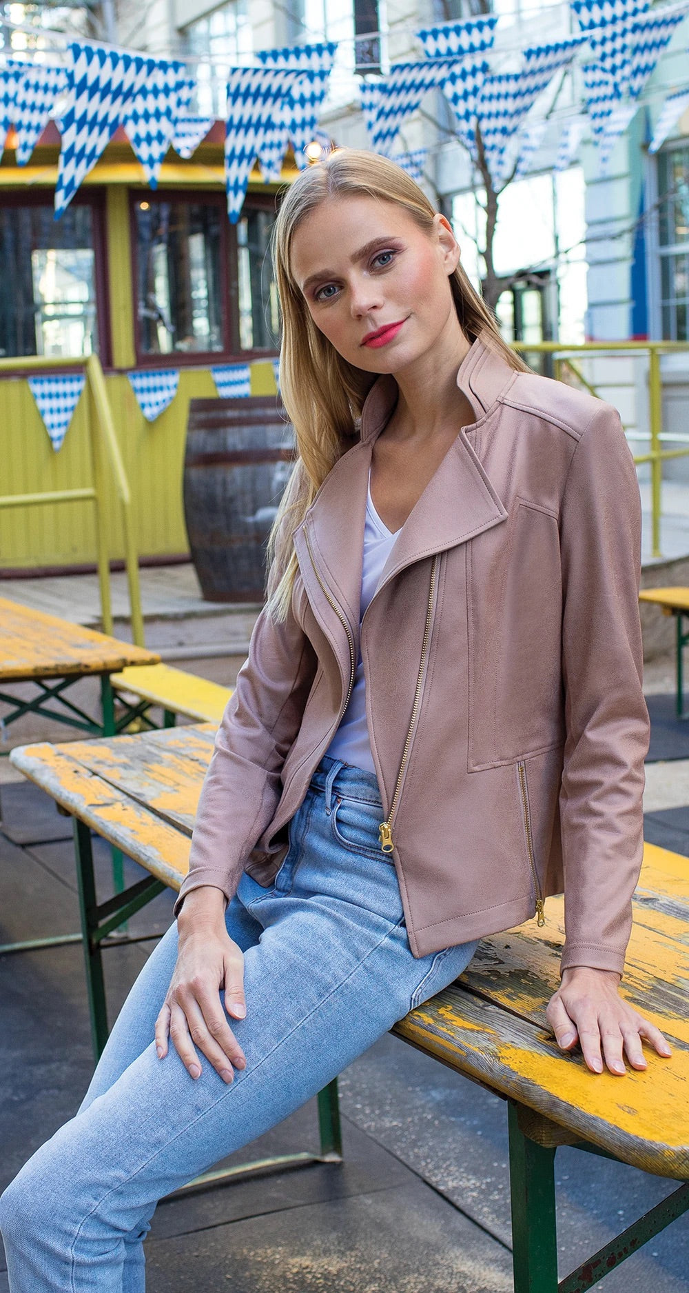 Liquid Leather Signature Jacket - Taupe