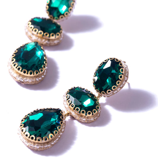 Hadlee Earrings - Emerald