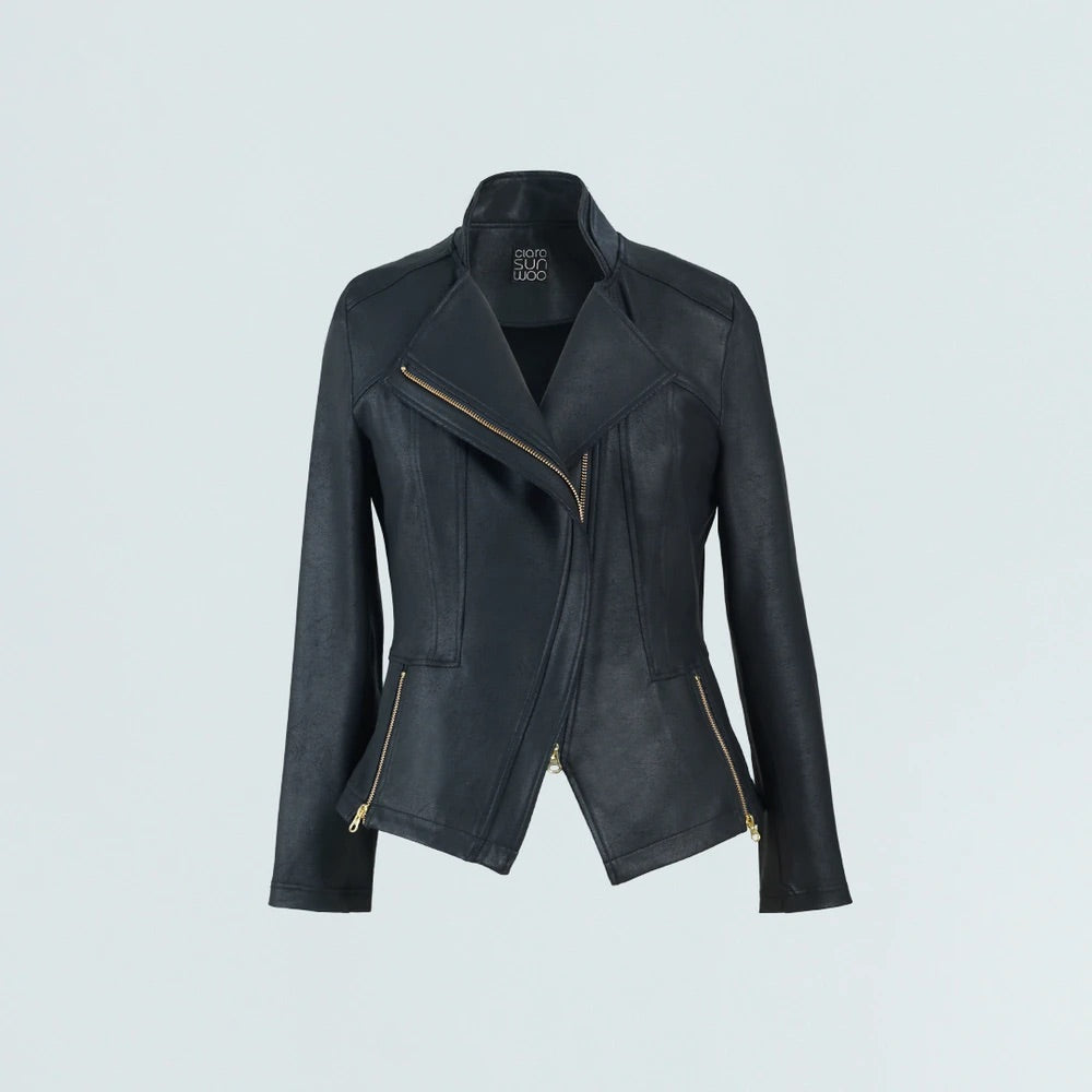 Liquid Leather Signature Jacket - Black