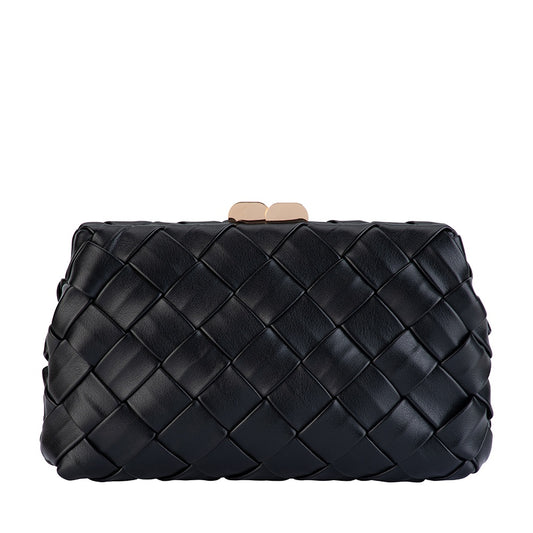 Quinn Woven Clutch - Black